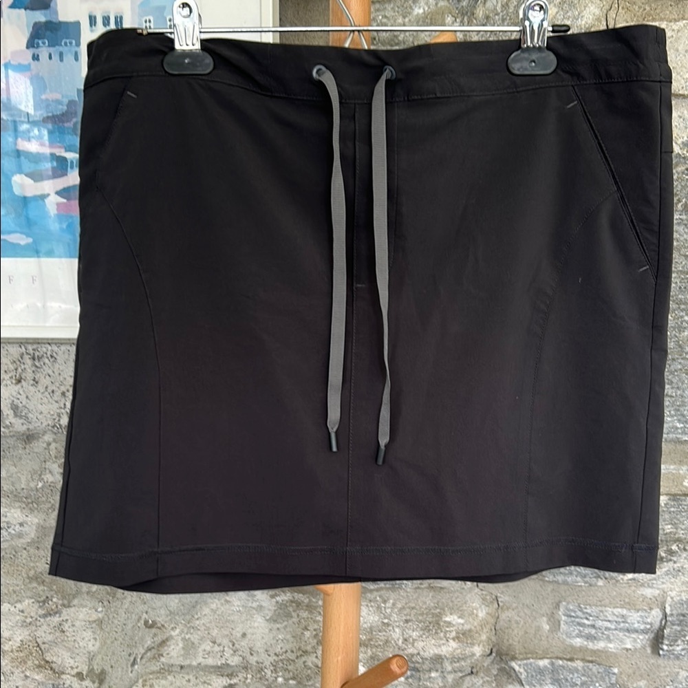 Black Drawstring Skort - Picture 1 of 9